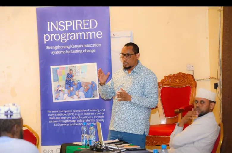 Facilitator speaking at an INSPIRED programme session